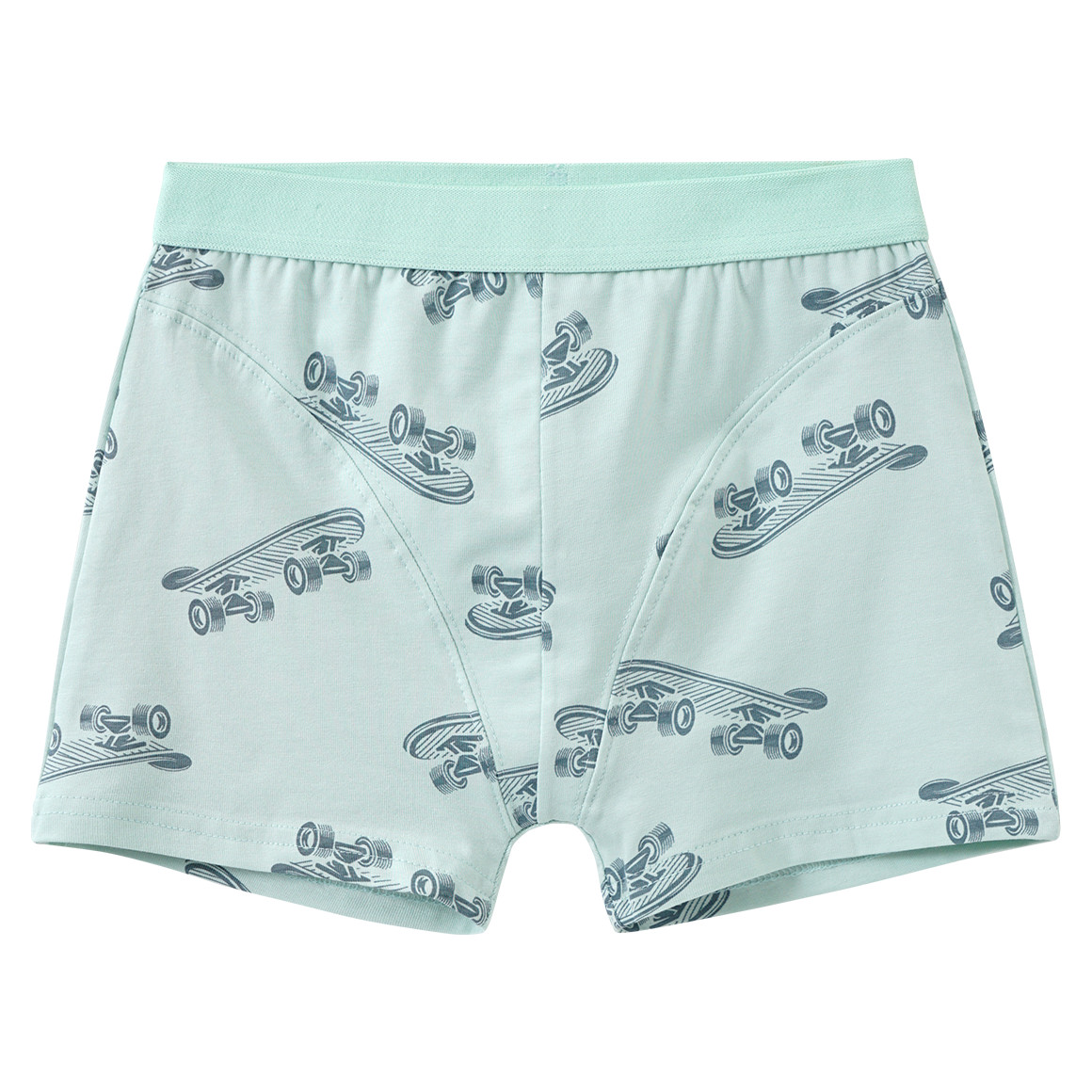 Yigga 3 Jungen Boxer mit Bio-Baumwolle dunkelgrün / hellgrün / blau