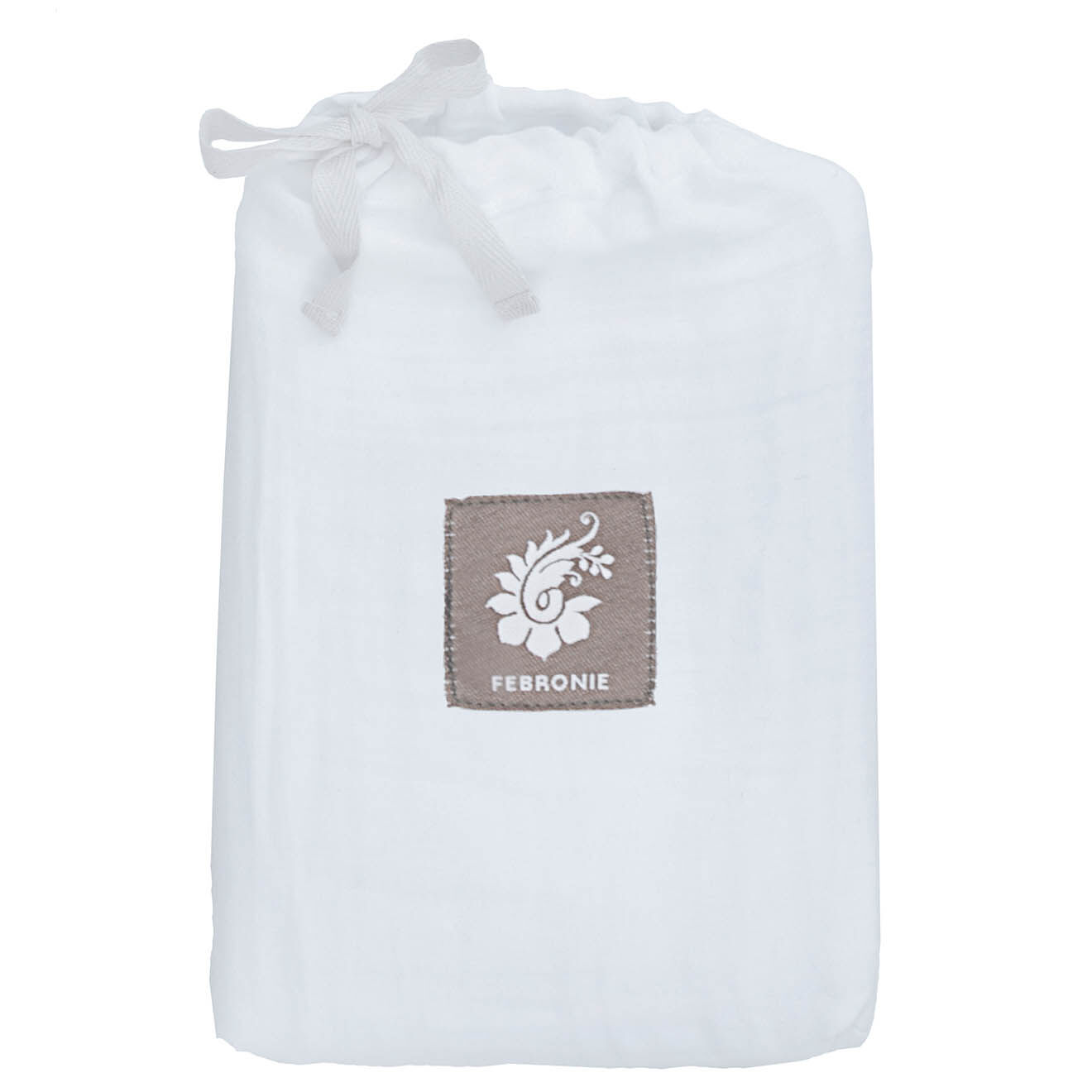 Febronie Home Taie d'oreiller 100% Gaze de Coton Clara blanche