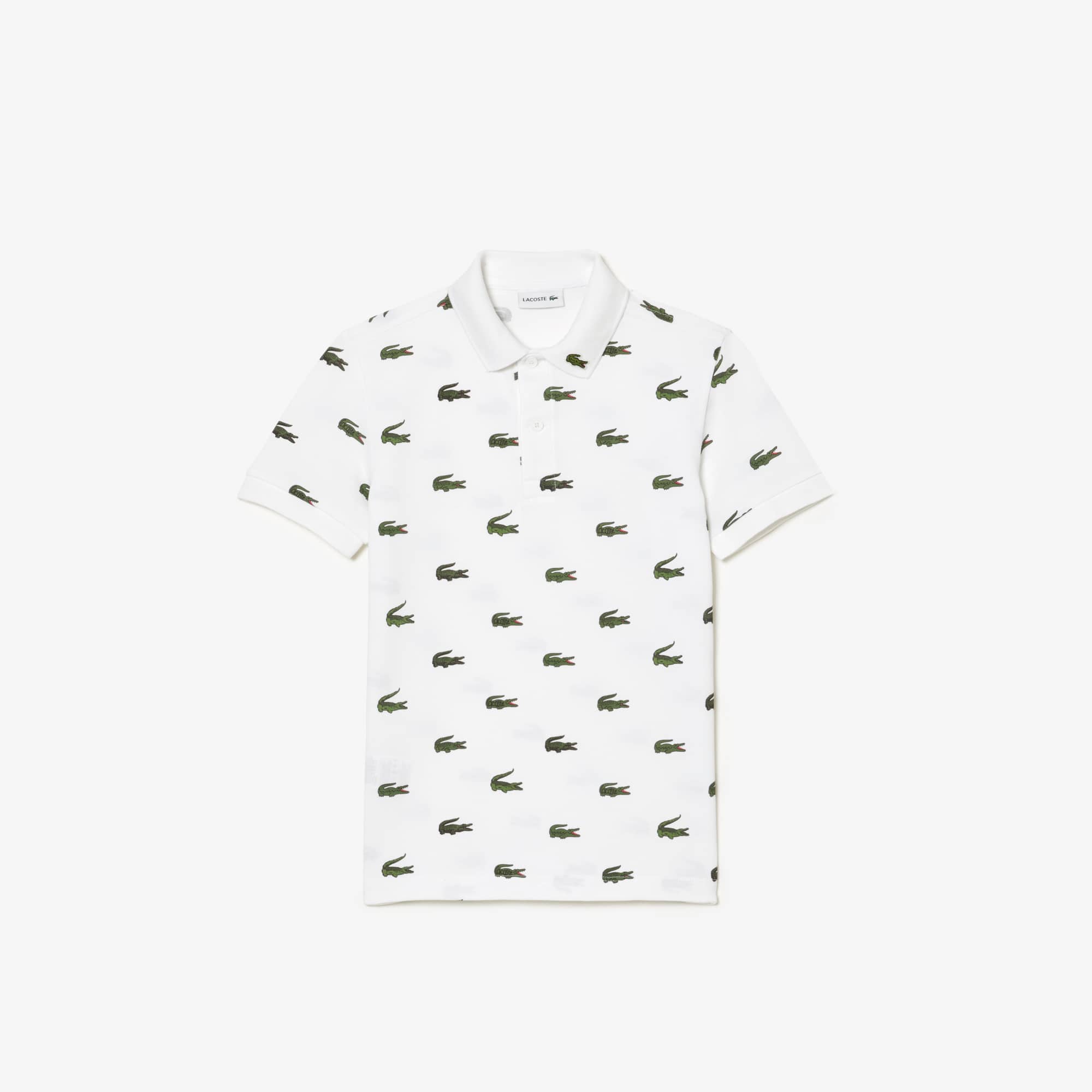 Polo avec imprimé signature en coton Polos - Blanc - Lacoste - Enfant