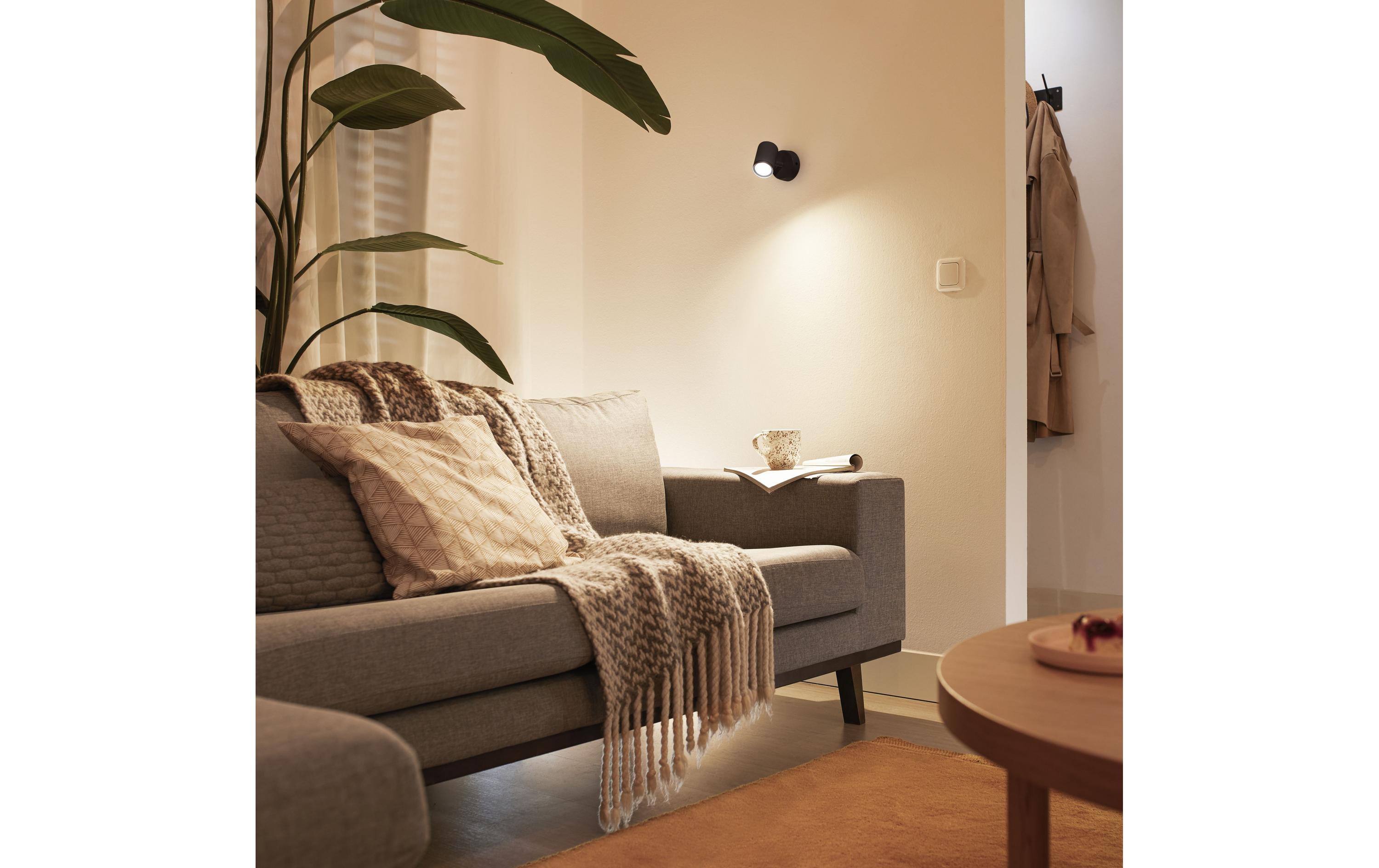 IMAGEO 1er Spot Tunable White Deckenleuchte SchwarzSmartes Leuchtmittel, steuerbar über Bluetooth, Matter, WLAN