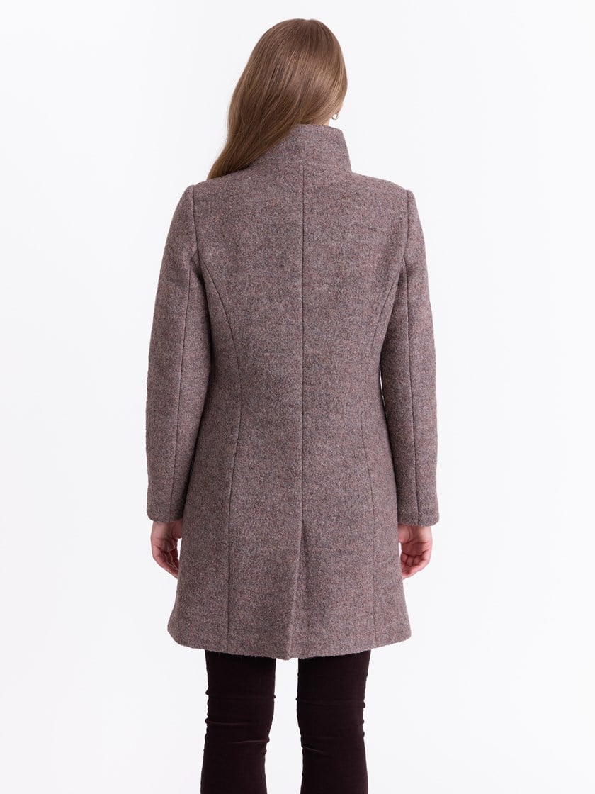 Marita boucle kåpe Walnut