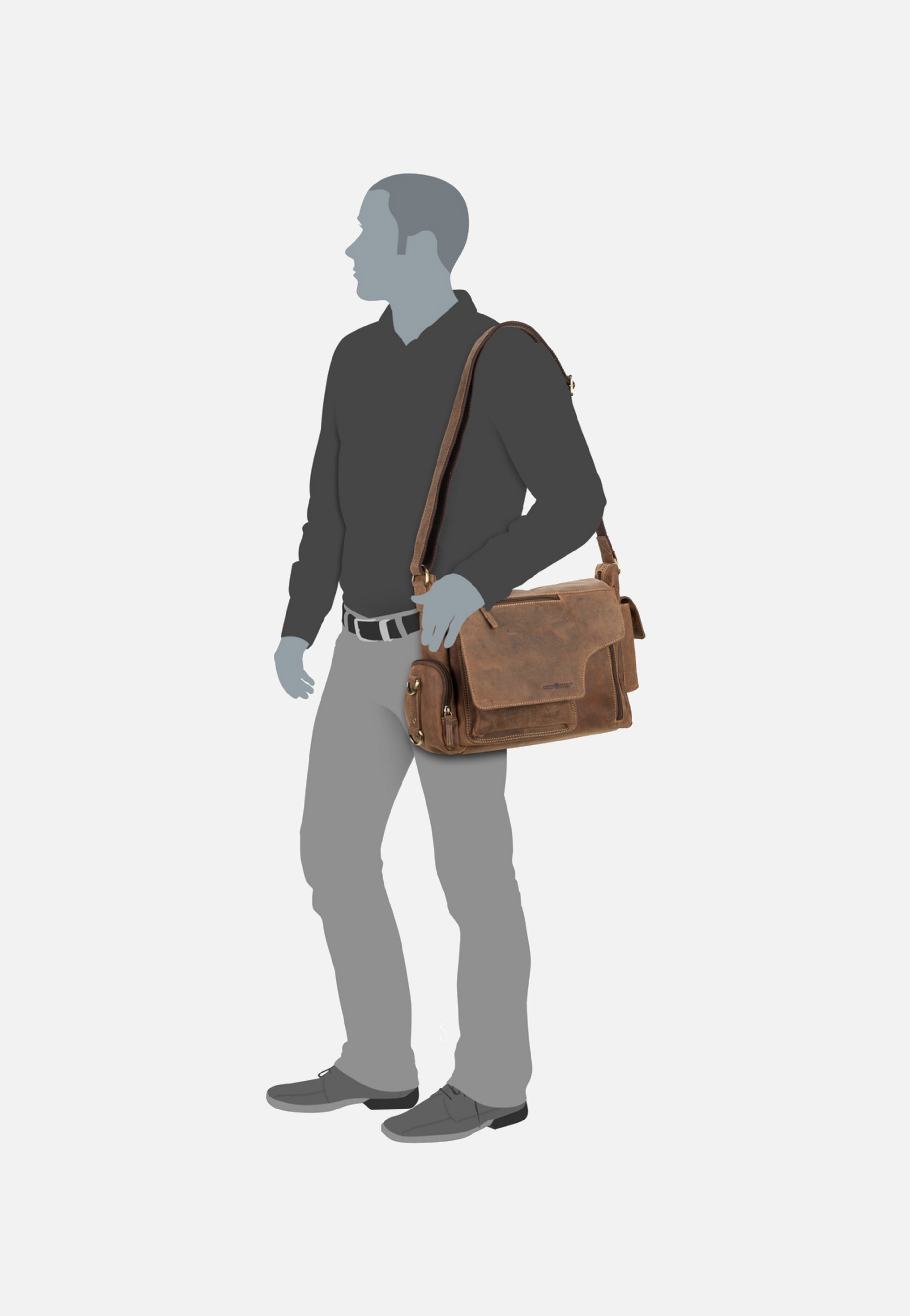Vintage New Hunting Bag II Sattelbraun - Crossbody Bag