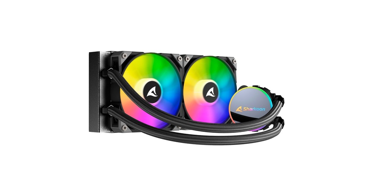 SharkoonS70 RGB waterkoeling  (Zwart, 4-pins PWM fan-connector)