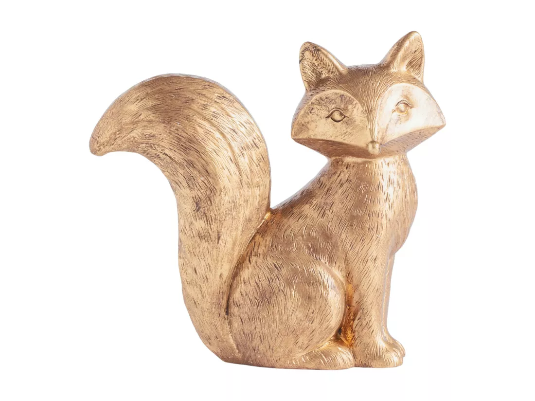 Figurine Foxen en Polyrésine Or Moyen 17 x 17.5 x 6.5
