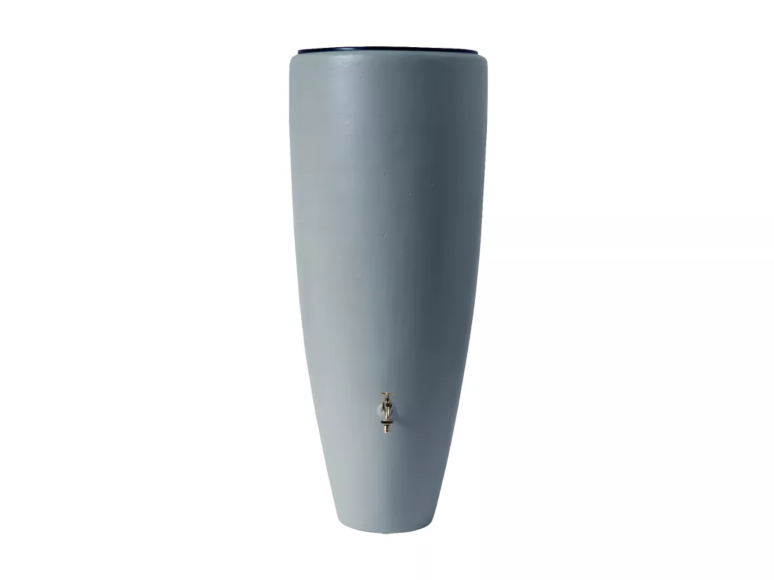 Récupérateur d'eau de pluie 2 en 1, 300L avec bac à fleurs - Gris - Garantia