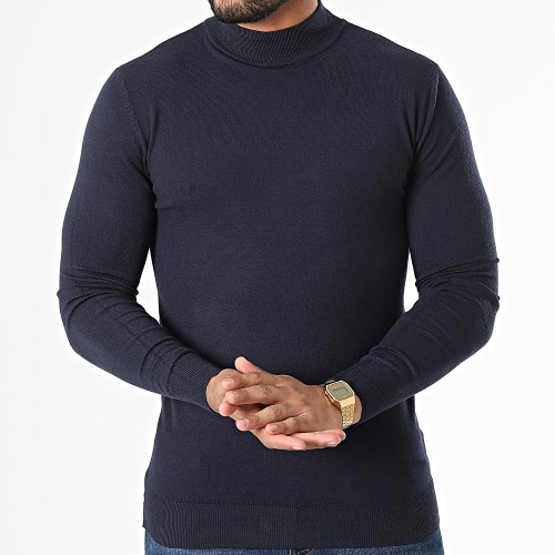 Pull Col Cheminée LD-690017 Bleu Marine