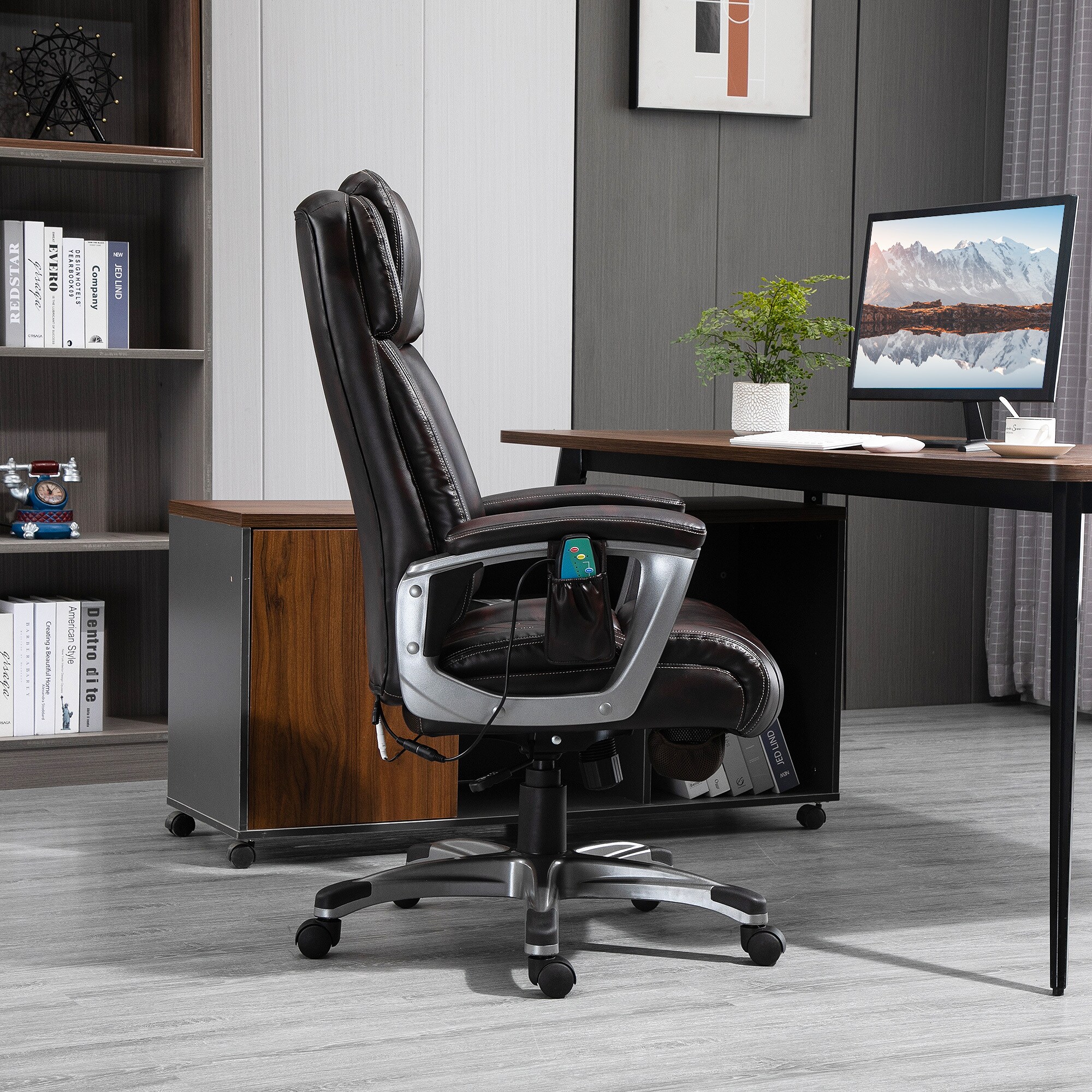 Vinsetto Bürostuhl  mit Massagefunktion 70 x 76,5 x114-124 cm (BxTxH)