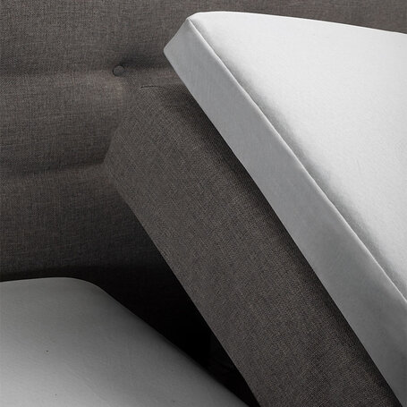 2-Pack Splittopper Stretch Taupe - 140 x 200/220