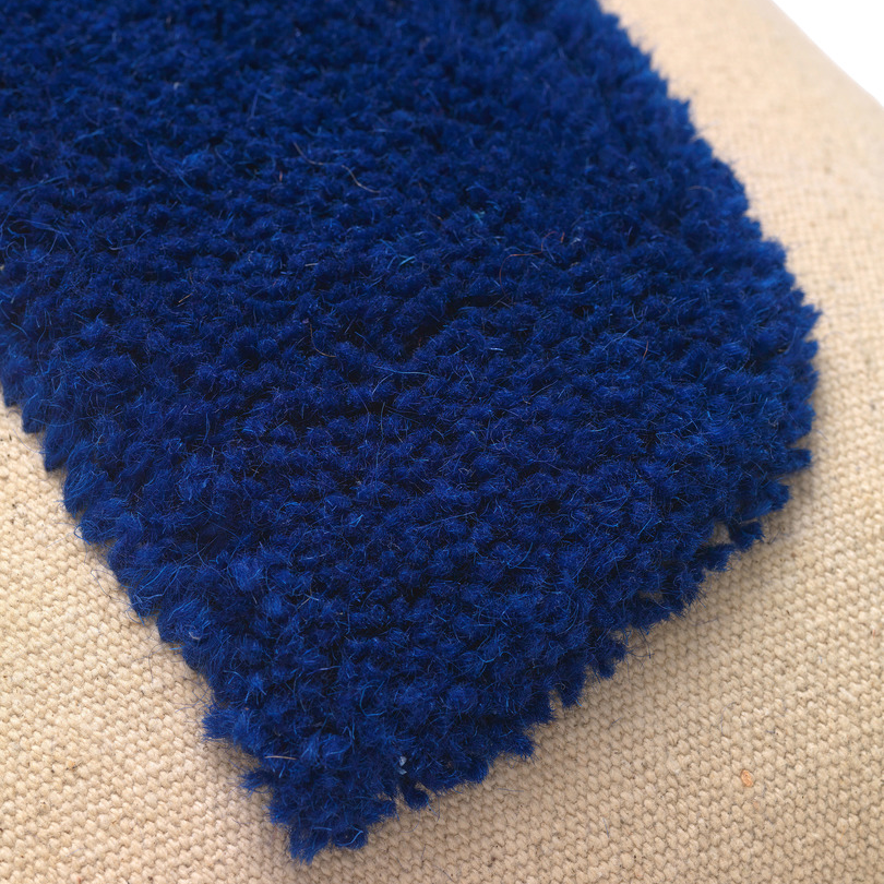 Sierkussen Lay 60x40 cm sand/blauw