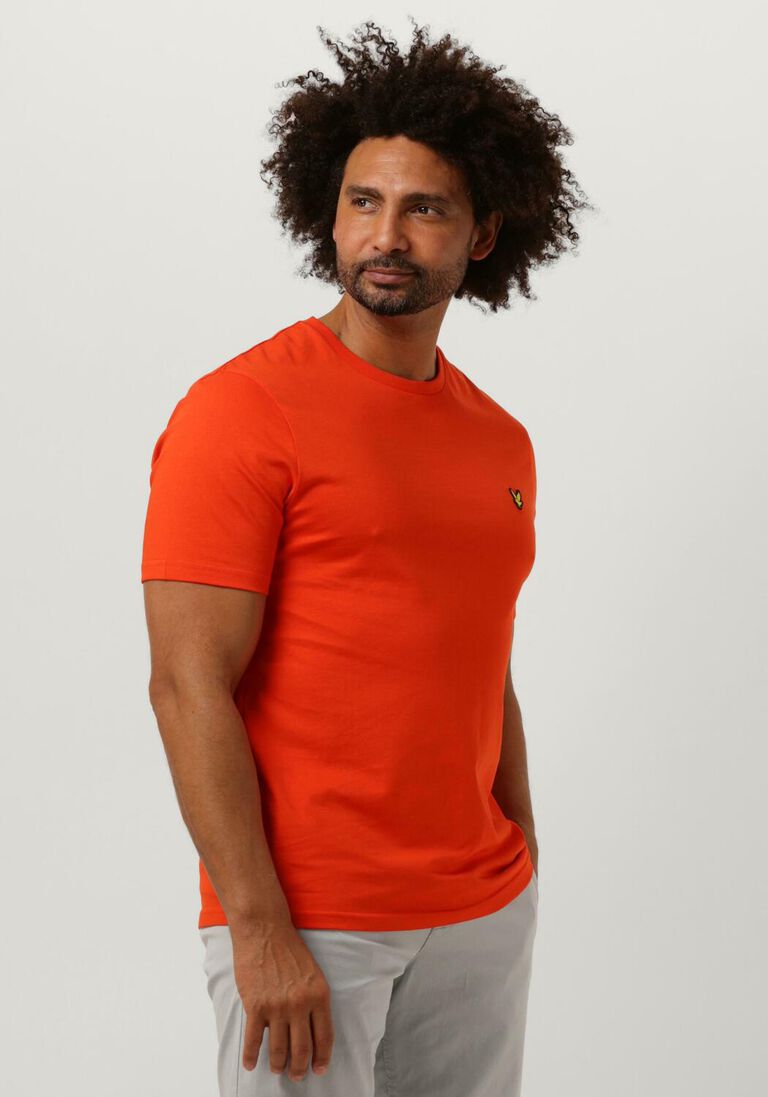 LYLE & SCOTT oranje lyle & scott t-shirt plain t-shirt