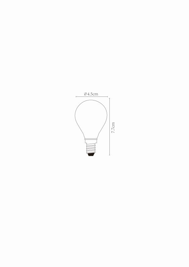 P45 LED lichtbron E14 4W 2700K mat dimbaar