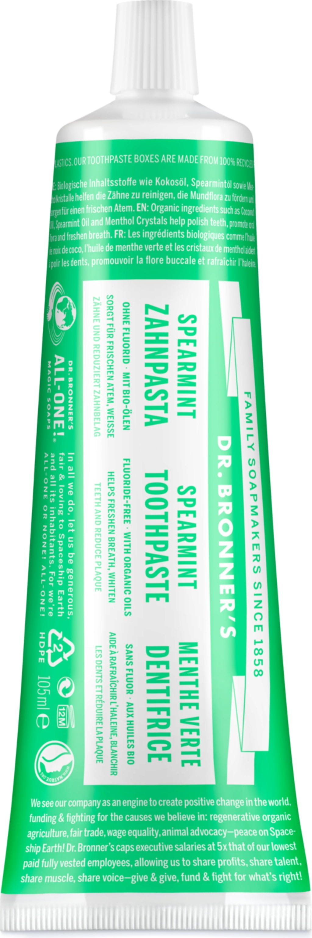 Dr. Bronner's  Zahnpasta Spearmint, 105 ml