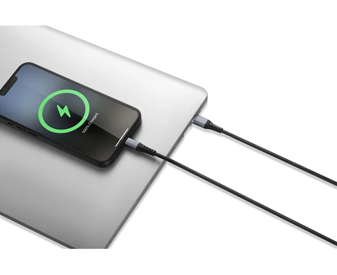 Andersson USB-C - Lightning Braided Black/Space Gray 3m