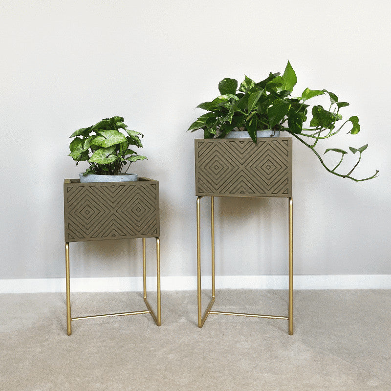 Nevi the plantbox Olivgrün, Gold M