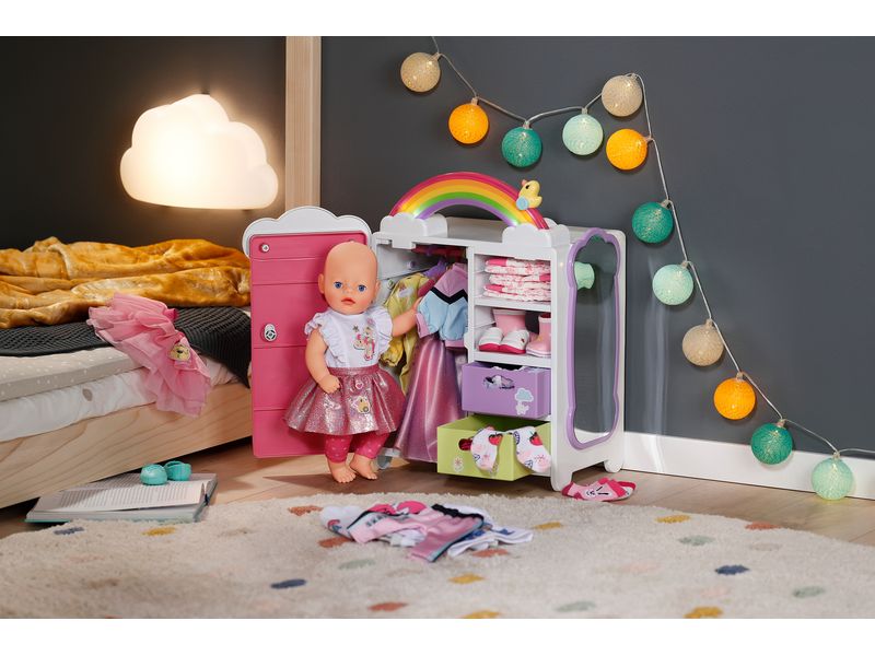 Baby Born Puppenzubehör Regenbogen Schrank Zubehör für die Puppe