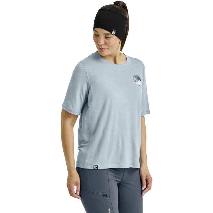 ORTOVOX 140 Cool Round Landscape T-Shirt Damen glacier grey