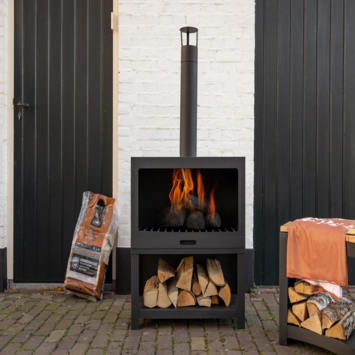 Terraskachel met opslag zwart