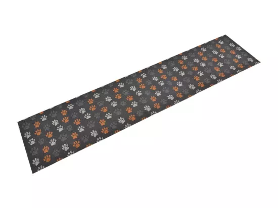Tapis de cuisine lavable impression de pattes 60x300 cm velours