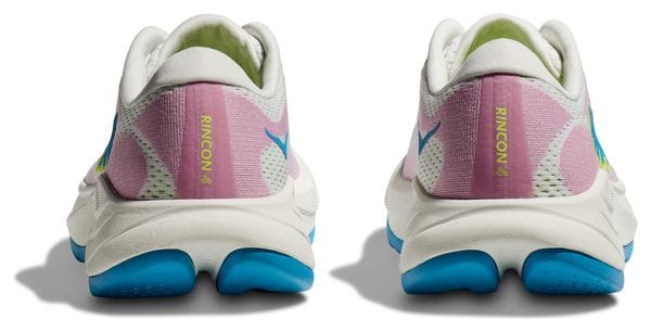 Chaussures Running Hoka Rincon 4 Blanc/Rose/Bleu Femme