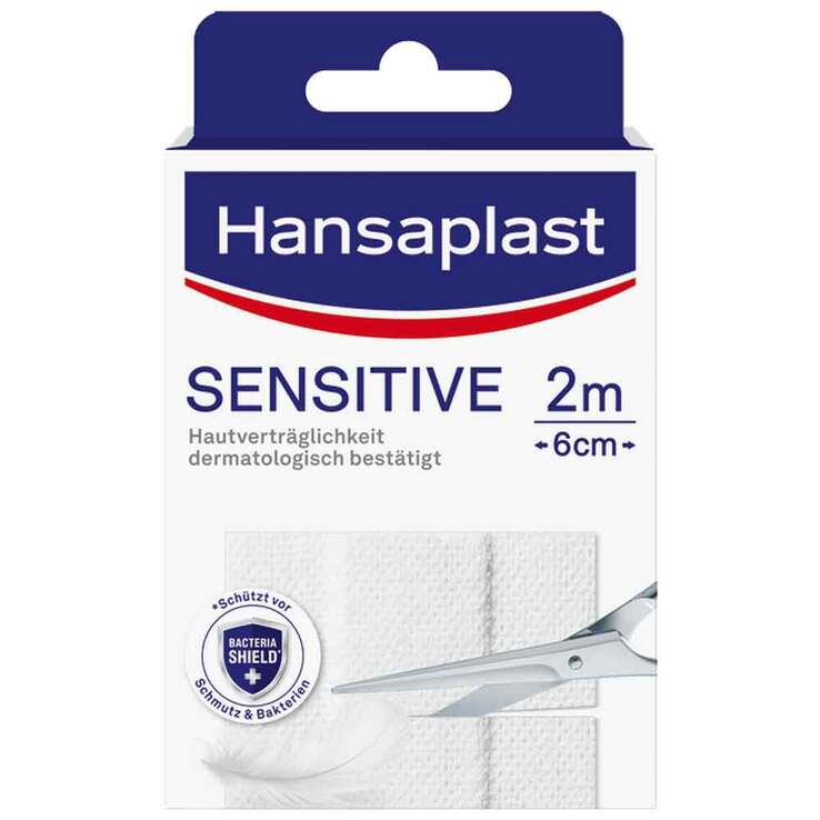 Hansaplast Sensitive Pflaster hypoallergen 6 cmx2 m, 1 St
