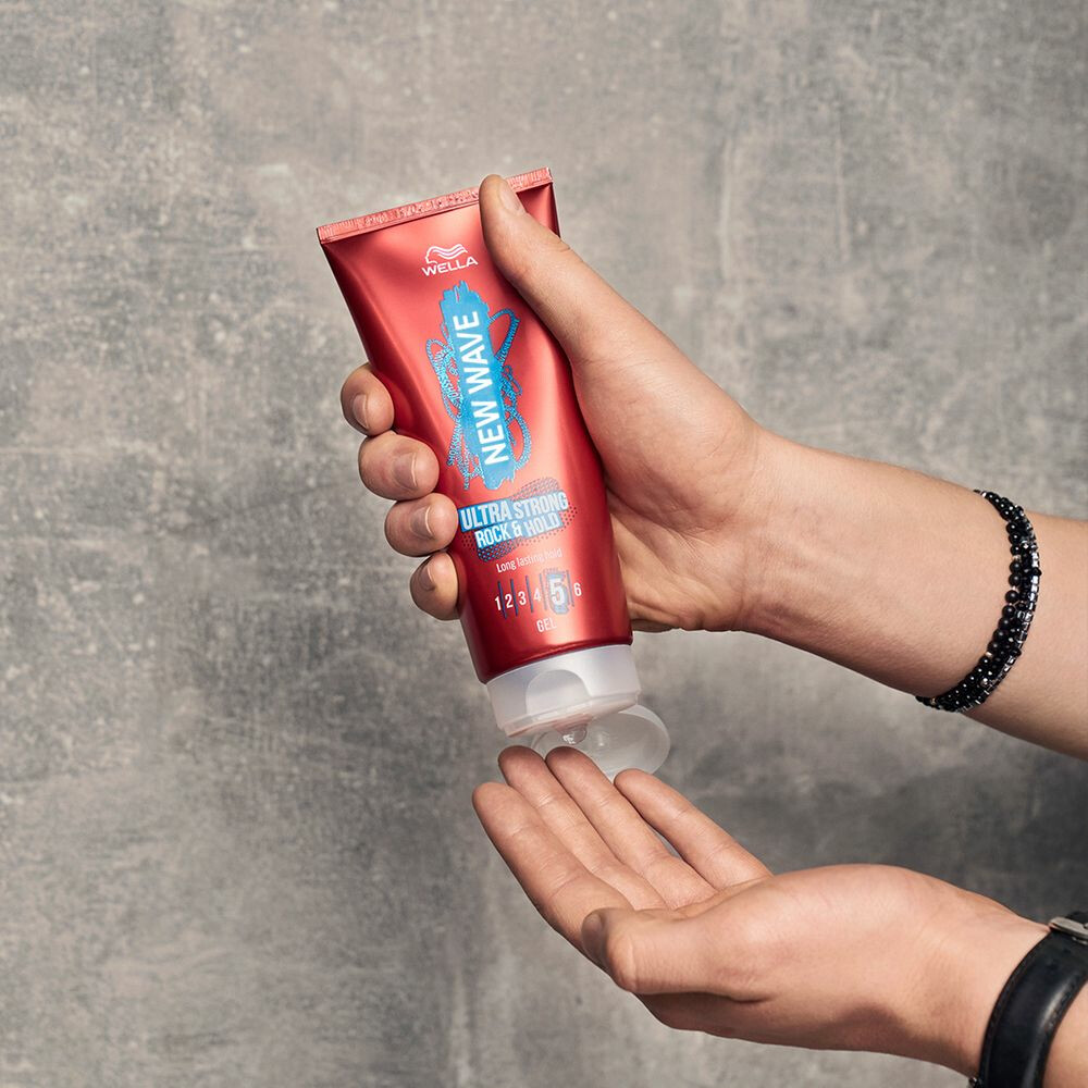 6x Wella New Wave Rock & Hold Ultra Strong Gel200 ml