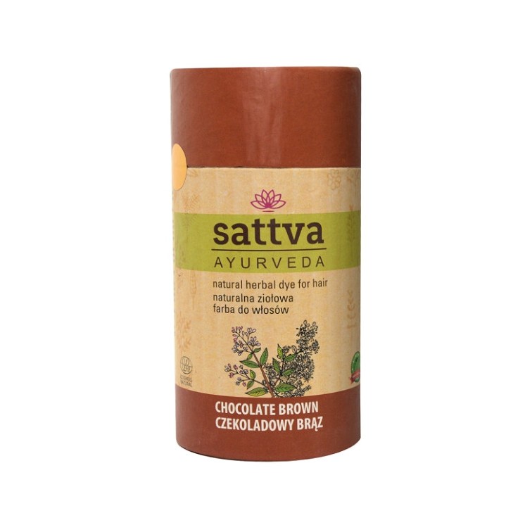 Sattva Ayurveda Natürliche Kräuter-Haarfarbe Schokoladenbraun 150 g