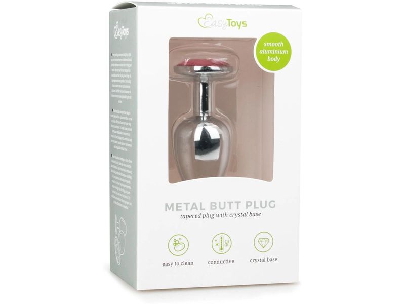 Easytoys Anal Plug aus Metall S Silber Buttplug für die anale Stimulation