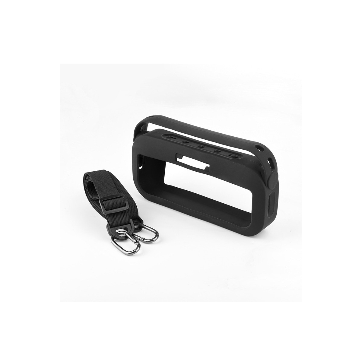 Silikonbeskyttelsesveske med nylonstropp for Bose SoundLink Flex-høyttaler Sort
