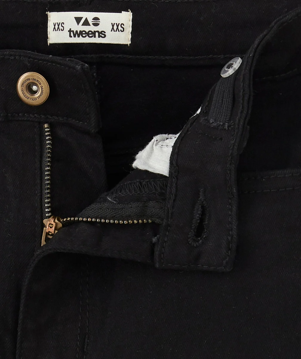JEGGING TAILLE HAUTE FILLE NOIR LESS WATER