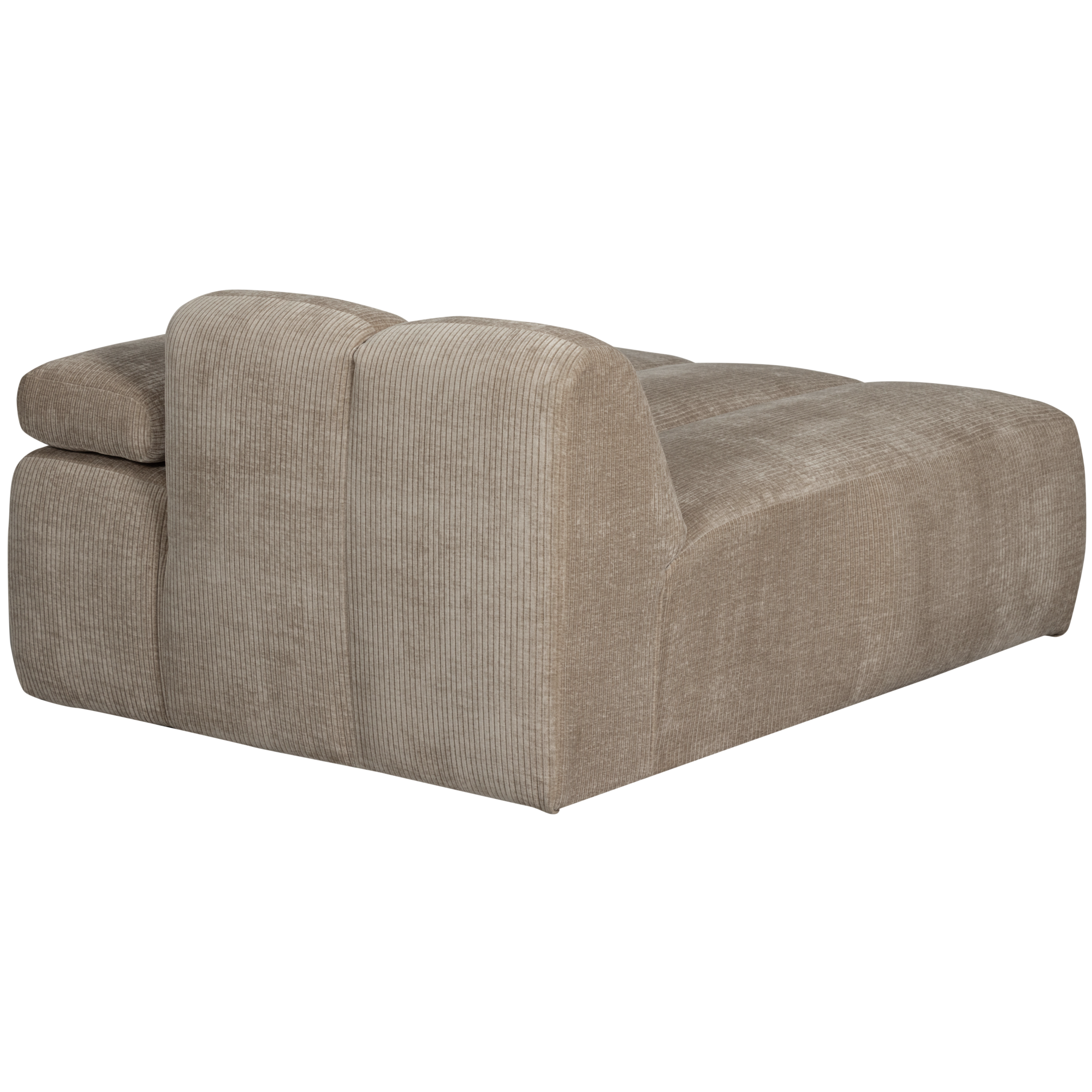 Chaise Longue Mojo Element Rechts - Geweven Ribstof - Donkerzand Mojo Chaise Longue Element Rechts - Geweven Ribstof - Donkerzand