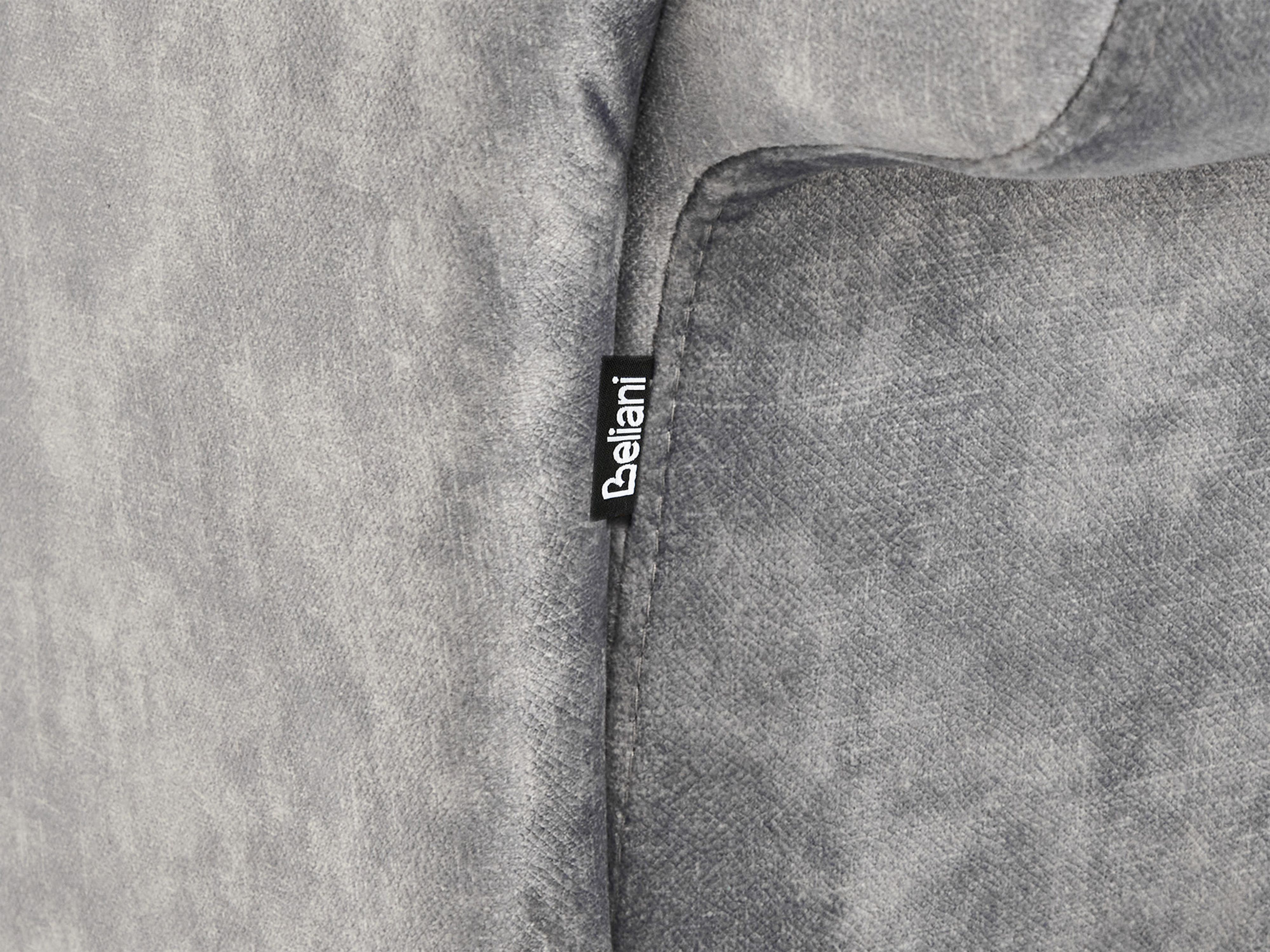 Linkszijdige chaise longue LATTES II Fluweel Grijs