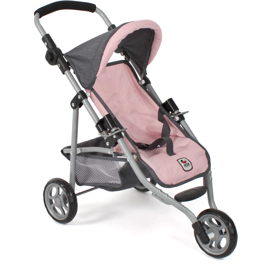 BAYER CHIC 2000 Puppenbuggy LOLA Melange anthrazit-rosa