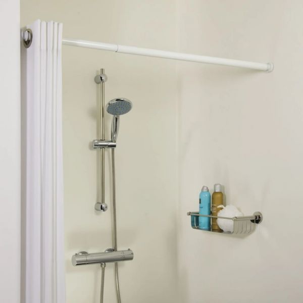 Sealskin Varão Telescópico de Chuveiro 80-130 cm Branco - 436881