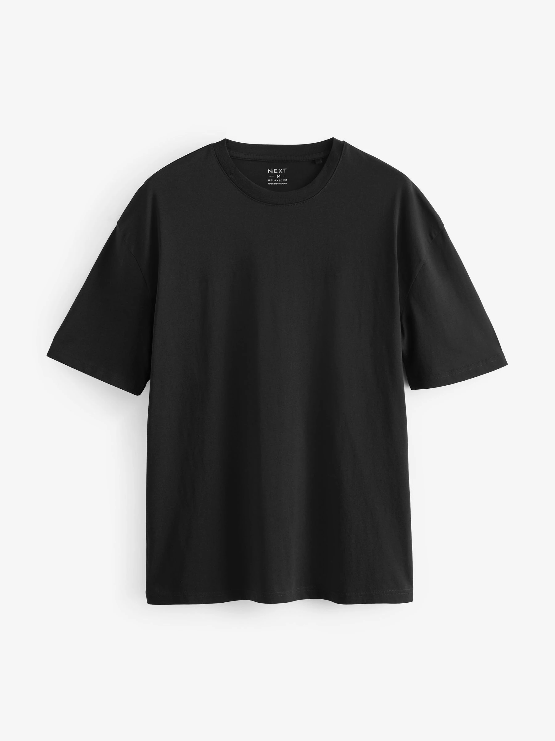 Zwart - Essential Cotton T-Shirts Relaxed Fit 5 Pack