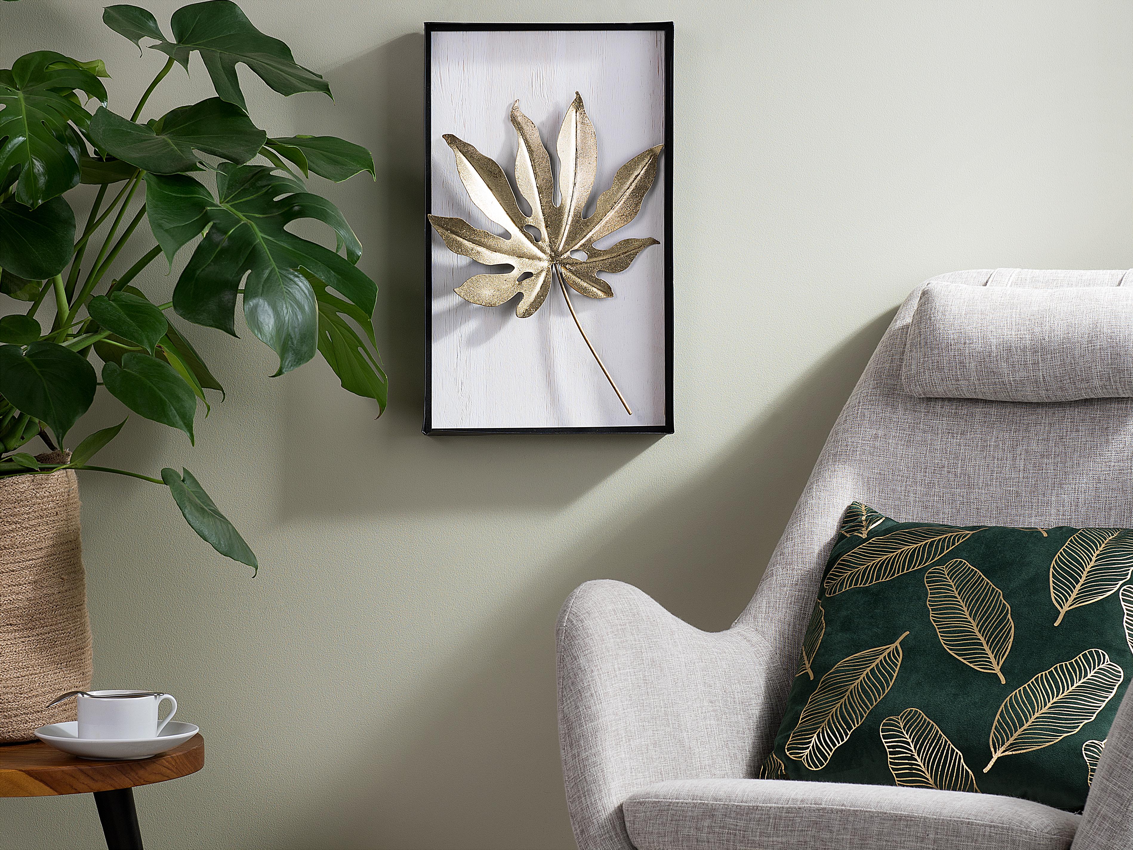 Wanddecoratie Blad CURIUM Metaal 50 cm Meerkleurig