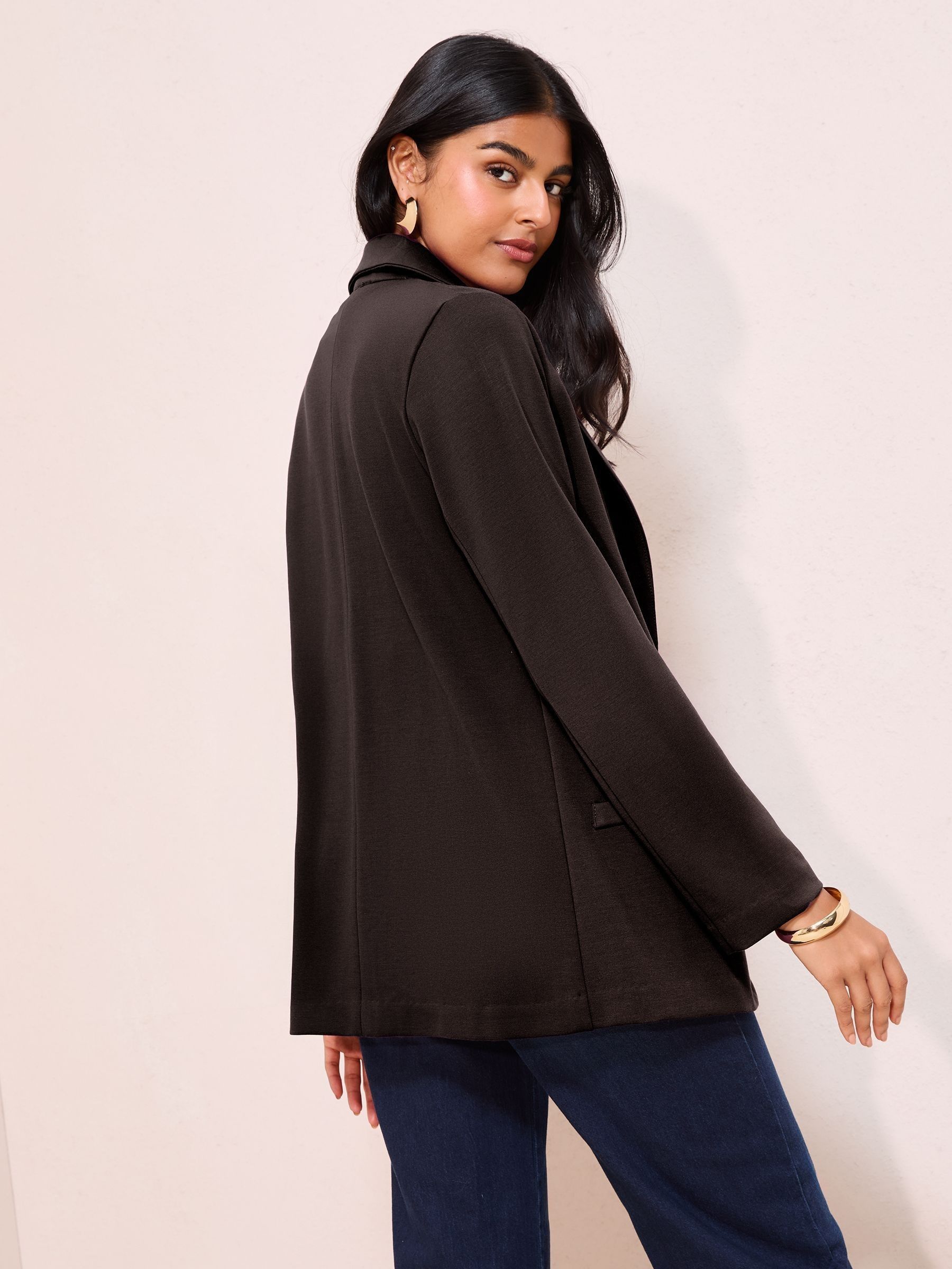 Zwart - Friends Like These Edge To Edge Ponte maatgesneden blazer