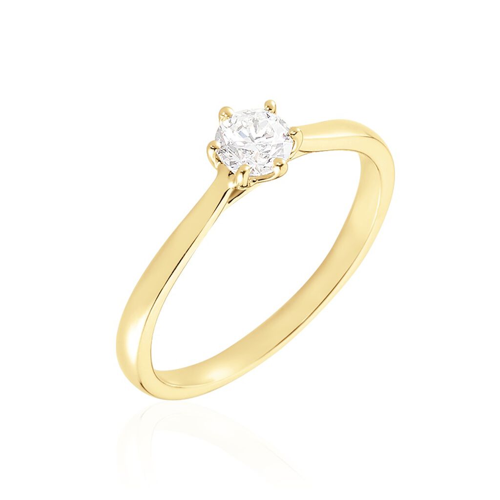Bague Solitaire Athena Or Jaune Diamant