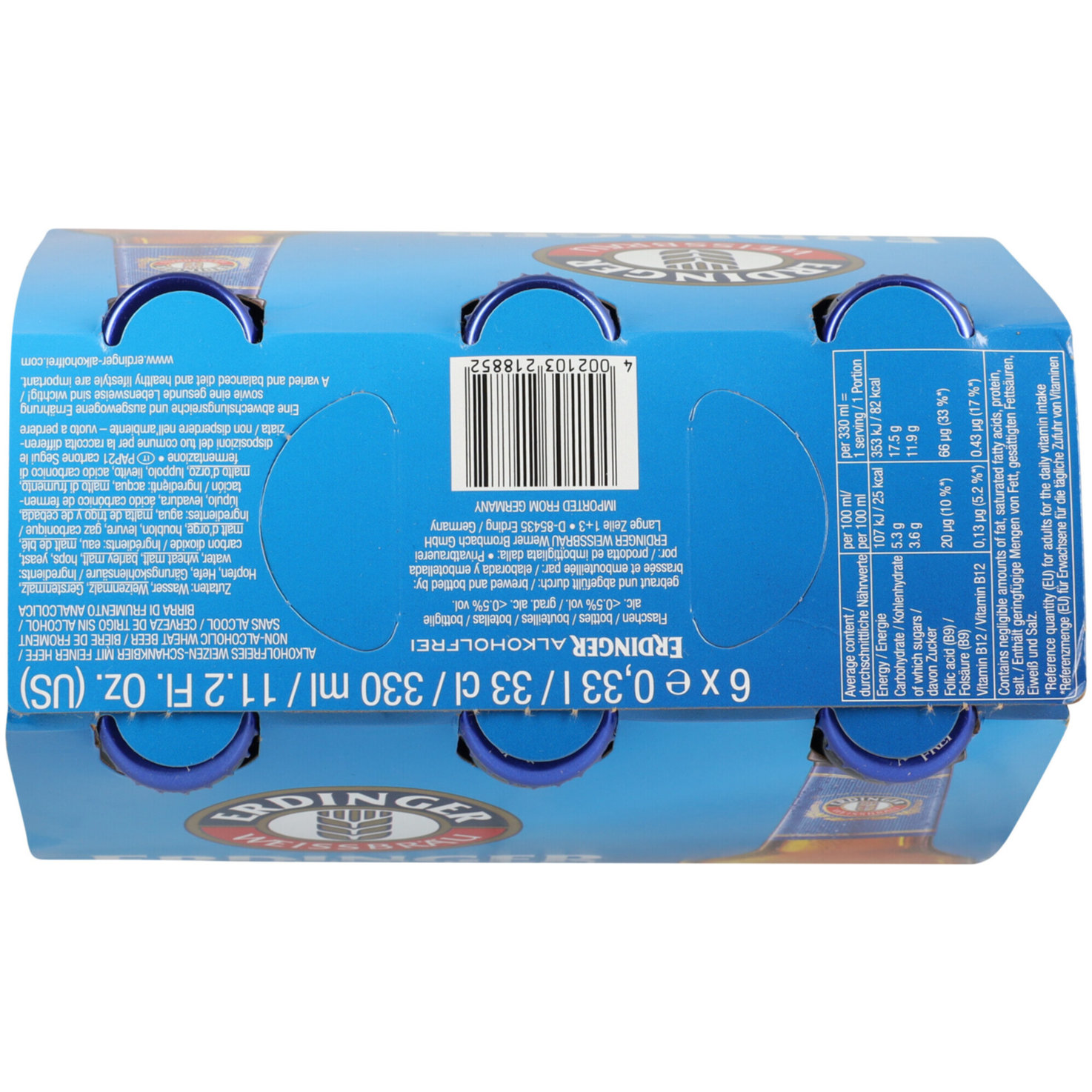 Erdinger Bier alkoholfrei 6x33cl -198cl