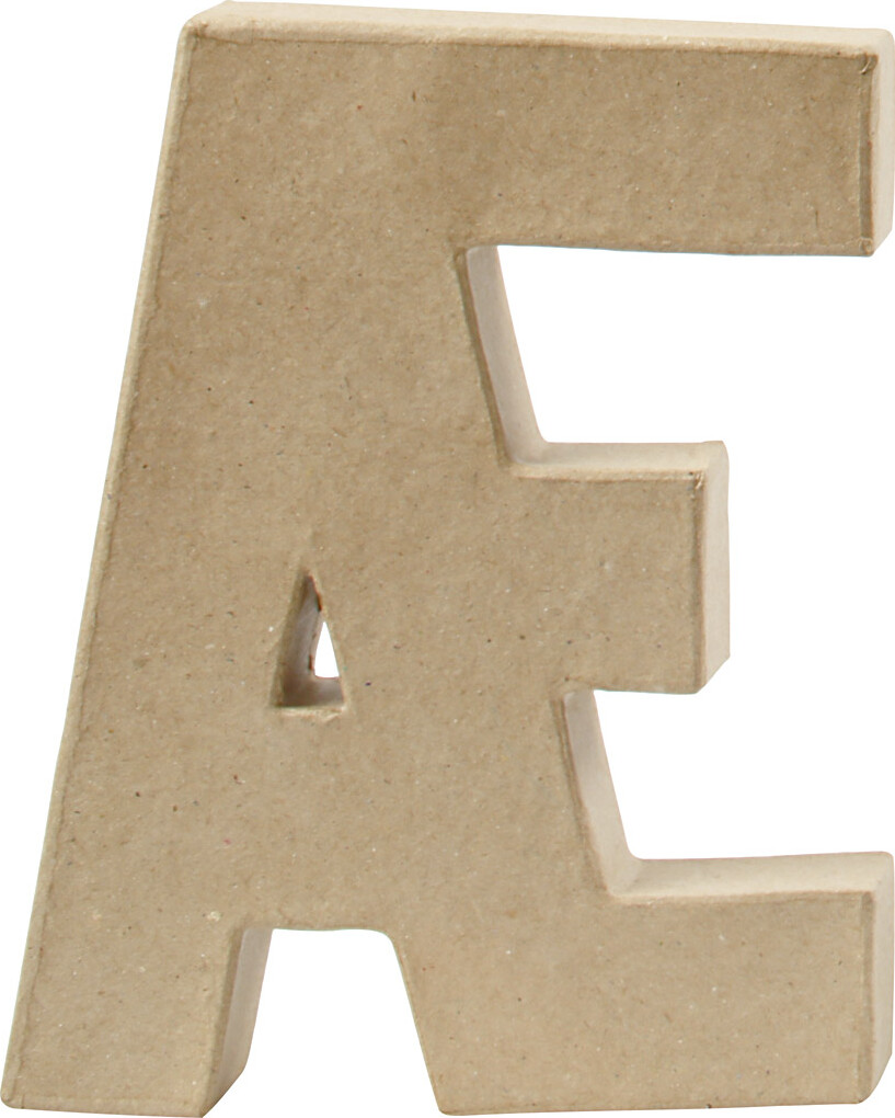 Bogstav Til Pynt - Æ - Stort Bogstav - Papmaché - 20,5X16 CM