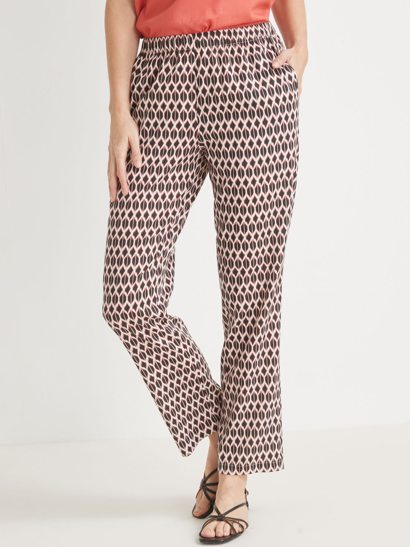 Pantalon fluide entièrement élastiqué