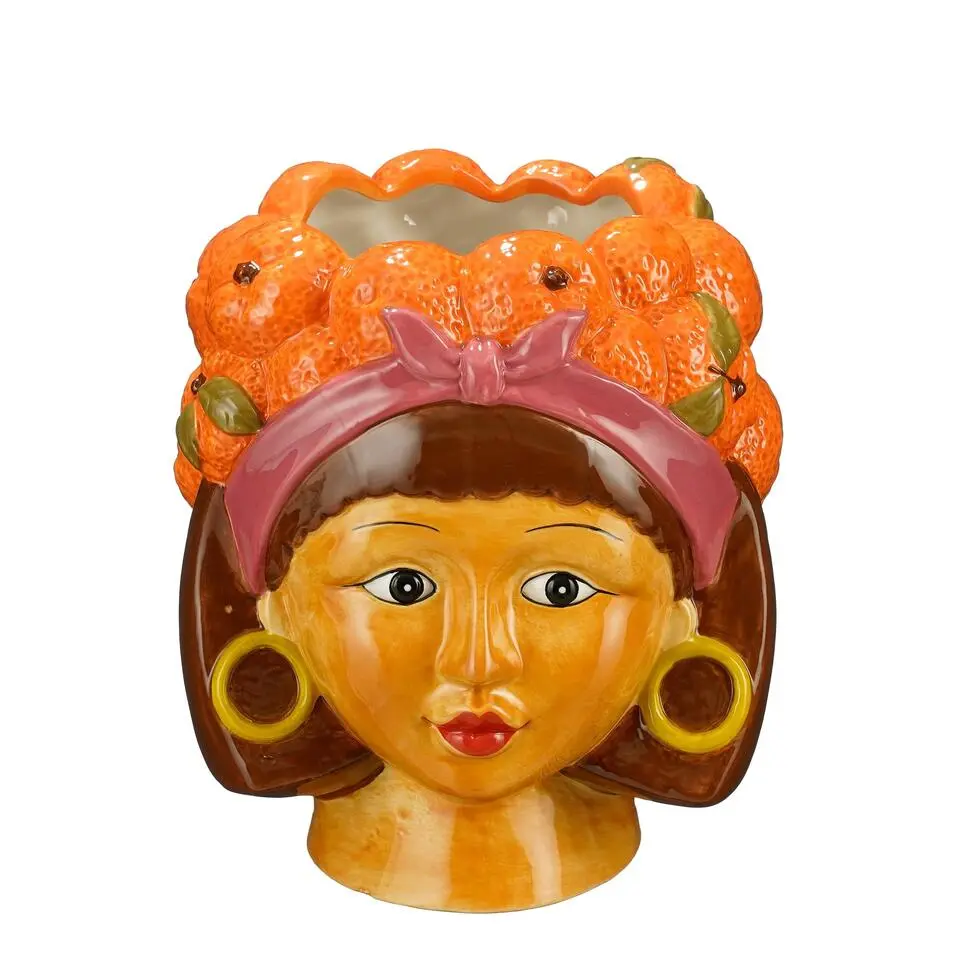 Mica Decorations Funny Bloempot Binnen - L20 x B20 x H22 cm - Dolomiet