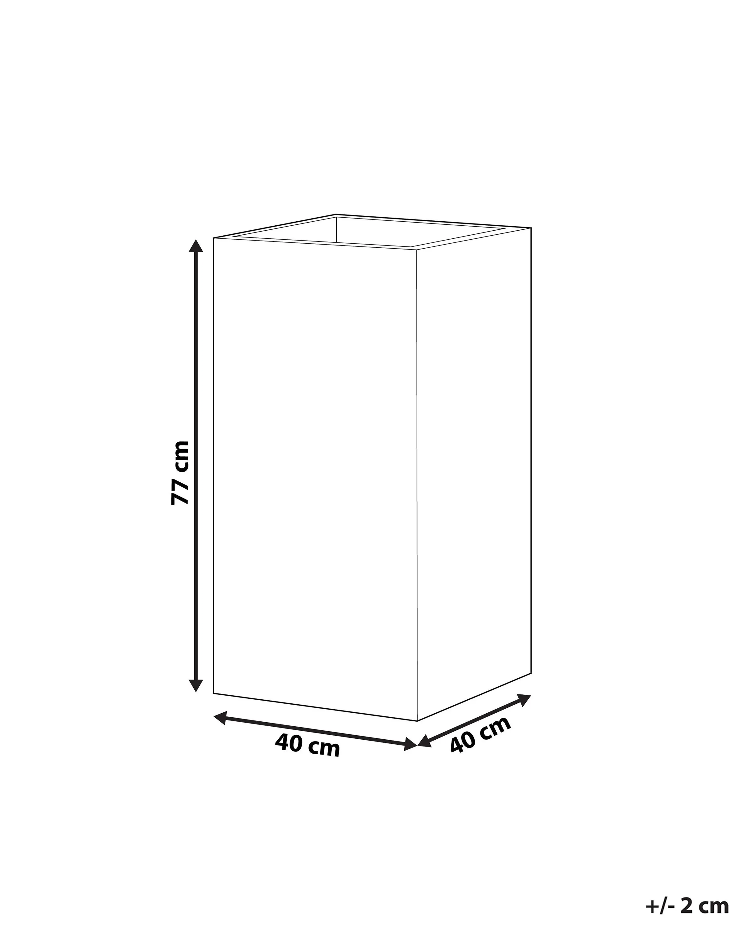 Bloempot DION 40 cm Zwart