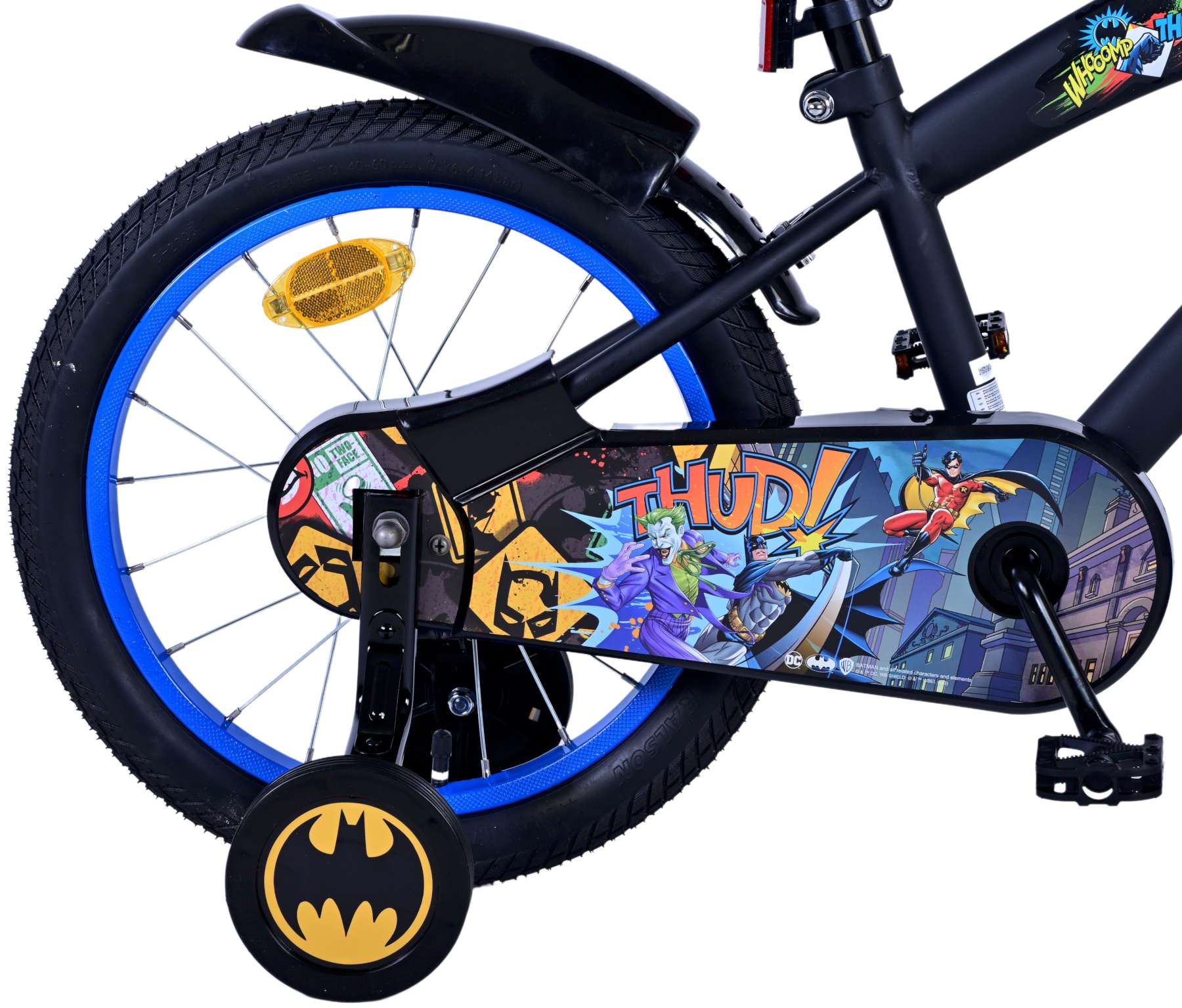 Kinderfahrrad Batman Fahrrad für Jungen 16 Zoll Kinderrad in Schwarz