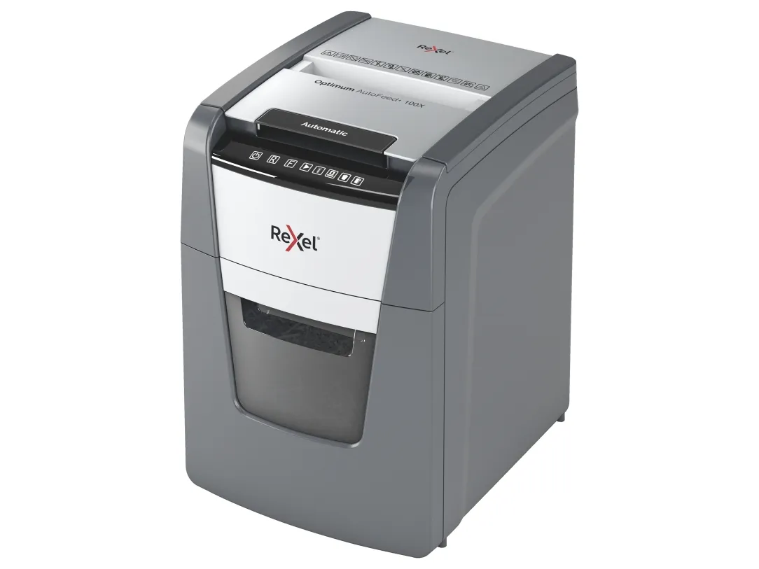 Makulator Rexel Optimum AutoFeed  100X krydsmakulering 4x28 mm (P-4)