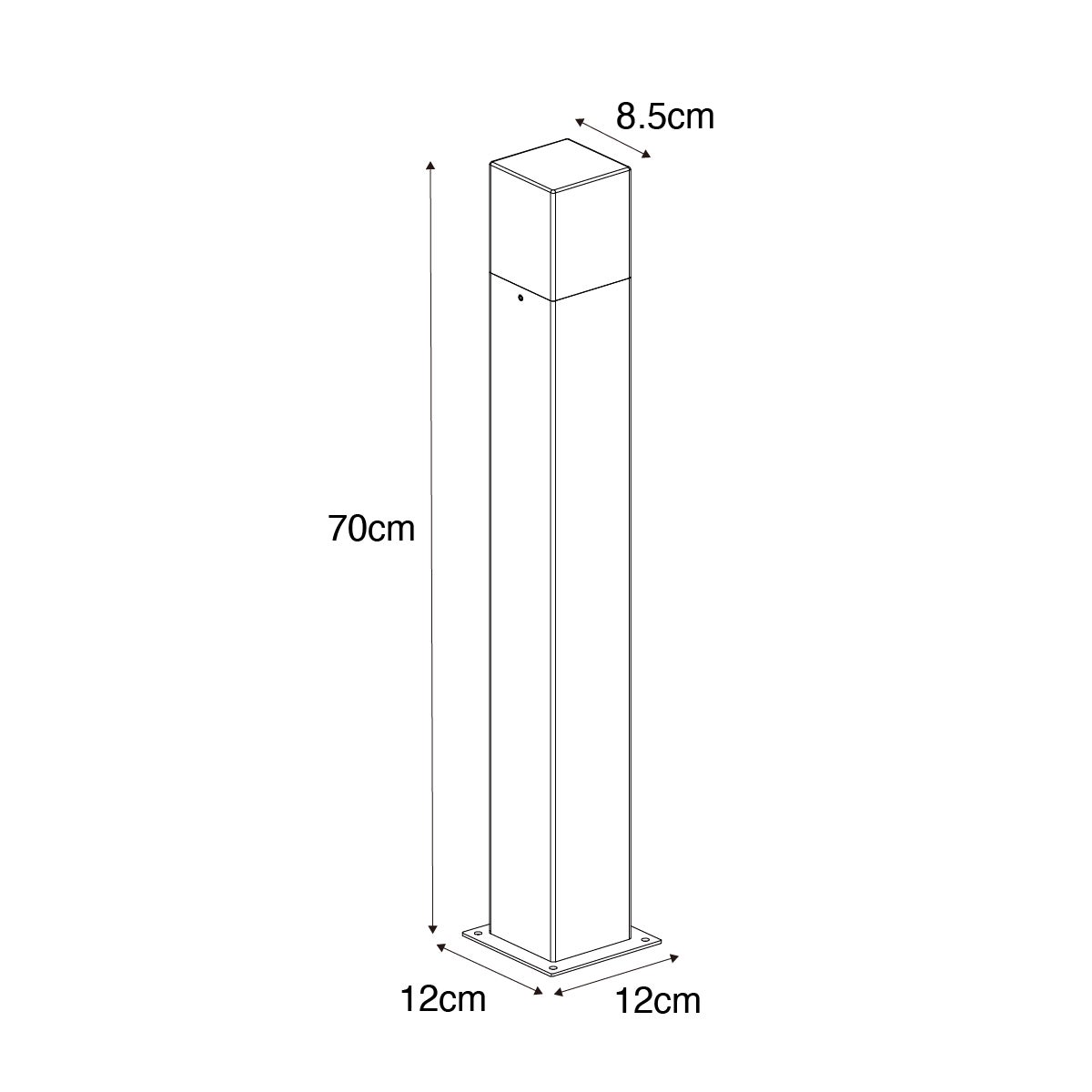 Moderne staande buitenlamp, grijs, 70 cm, IP44 - Denemarken