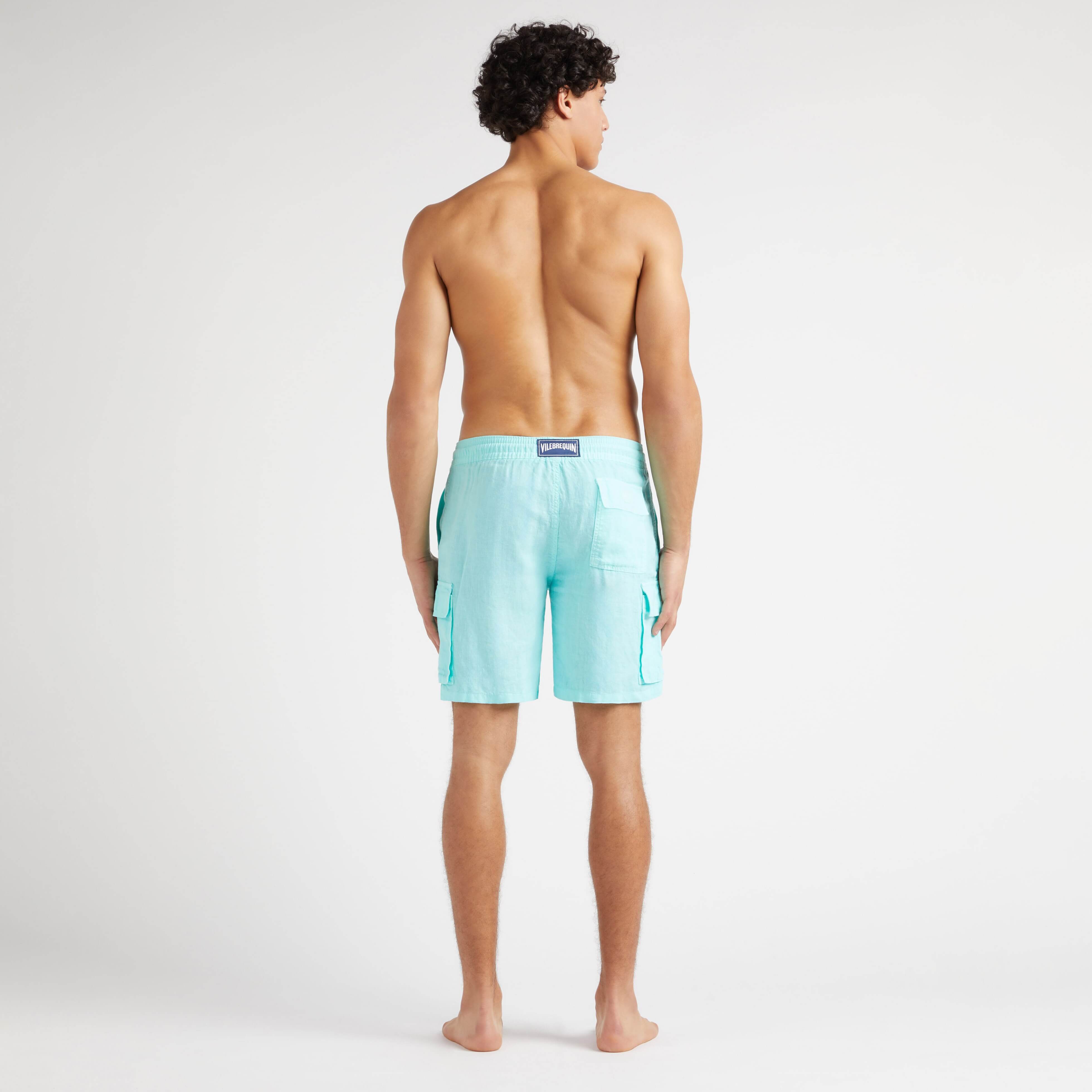 Bermuda en lin homme uni | Site Vilebrequin | BAIU3U01