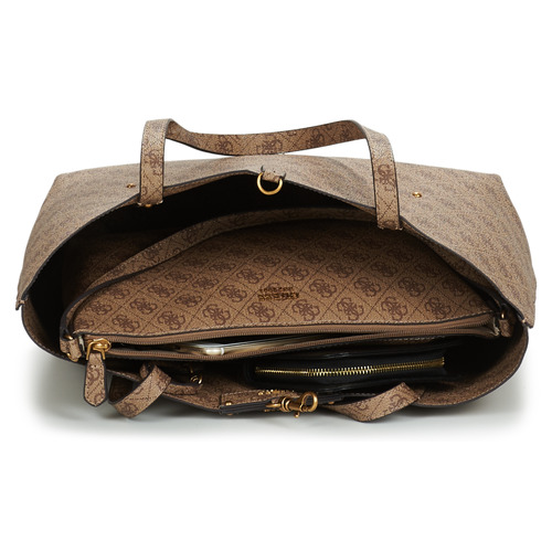 Guess - ECO BRENTON TOTE - Noir / Marron