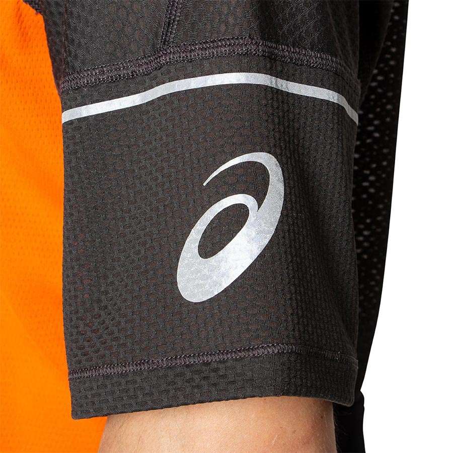 ASICS Fujitrail Hardloopshirt Korte Mouwen Oranje/Zwart Heren