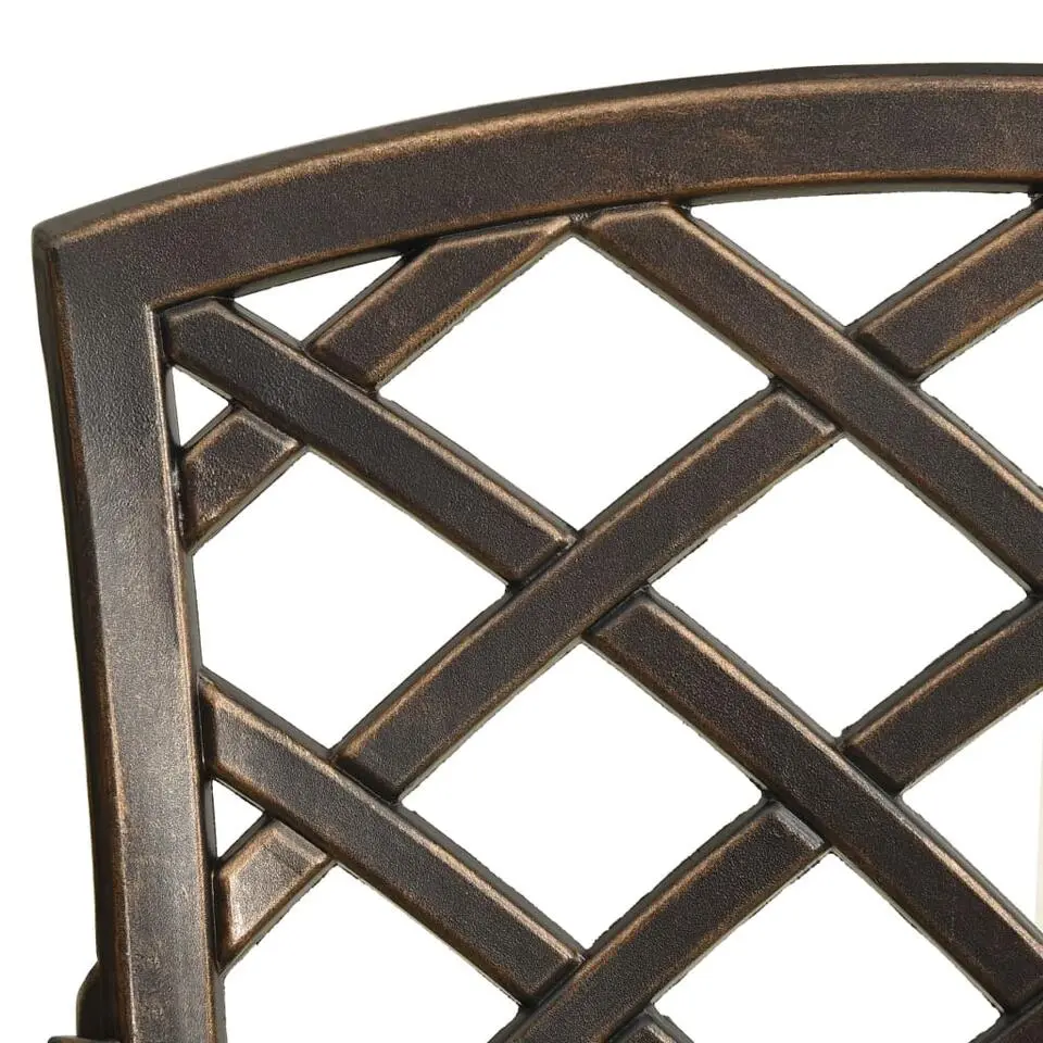 vidaXL - Bistroset - Bruin - Aluminium