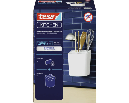 Tesa witte bestekhouderset 70025-00000-00